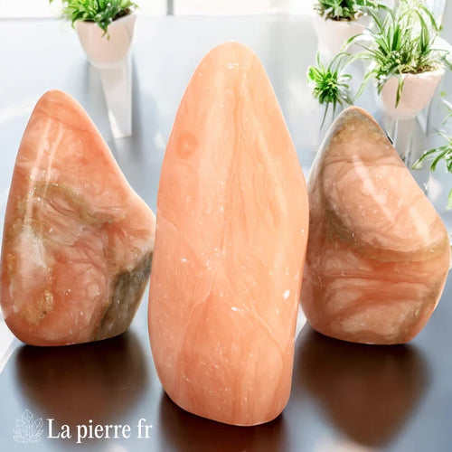 Pierre en Calcite Orange - Miel - Forme libre