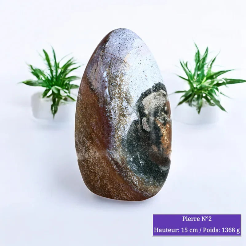 Pierre en Jaspe Orbiculaire - Forme libre minéraux