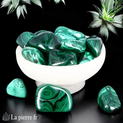 Pierre Roulée Malachite du Congo — Lot de 2 (2-3 cm) Transformation