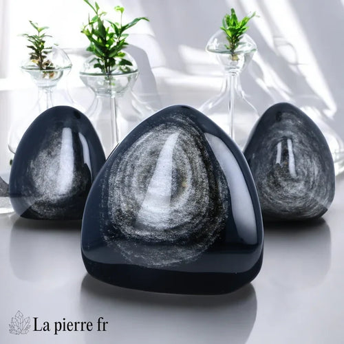 Pierre en Obsidienne Argentée - Forme Libre