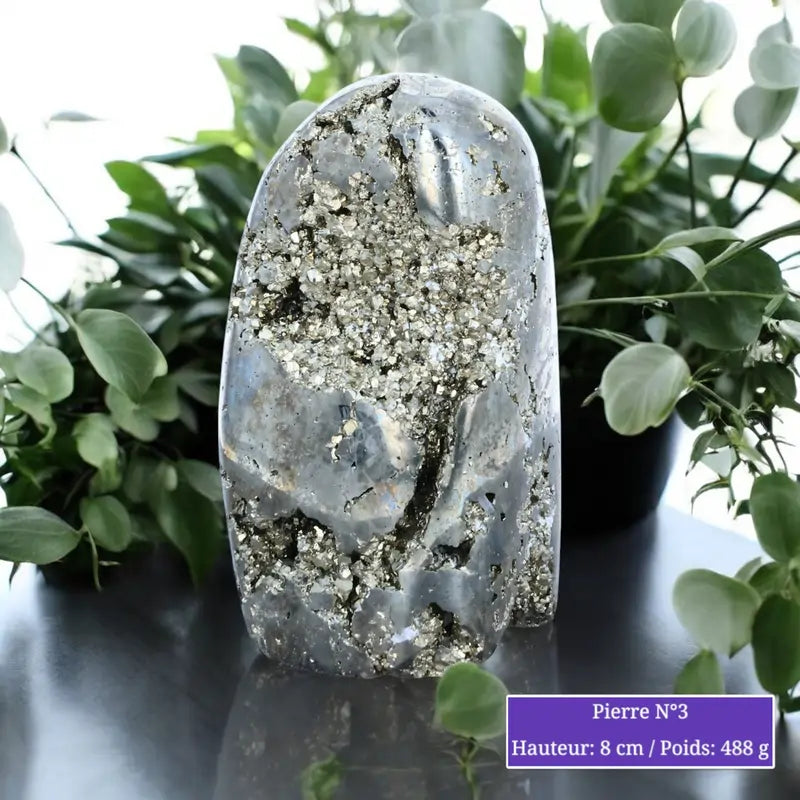 Pierre en Pyrite Cristallisée - Forme Libre minéraux