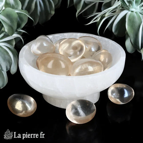 Pierre Roulée Quartz Aqua Aura — Lot de 2 (2-3cm) Communication divine & Élévation