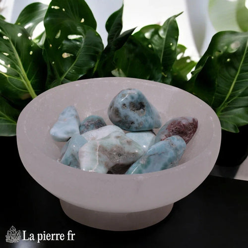 Pierre Roulée Larimar de Rép. Dominicaine — Lot 25g (1-3cm, ~3-5 pierres) Sérénité & Communication
