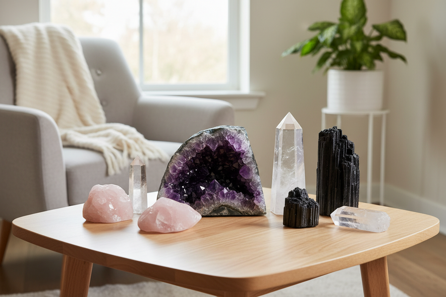 Découvrez quelles pierres naturelles choisir pour la maison afin de créer une atmosphère harmonieuse, protectrice et apaisante dans chaque pièce.