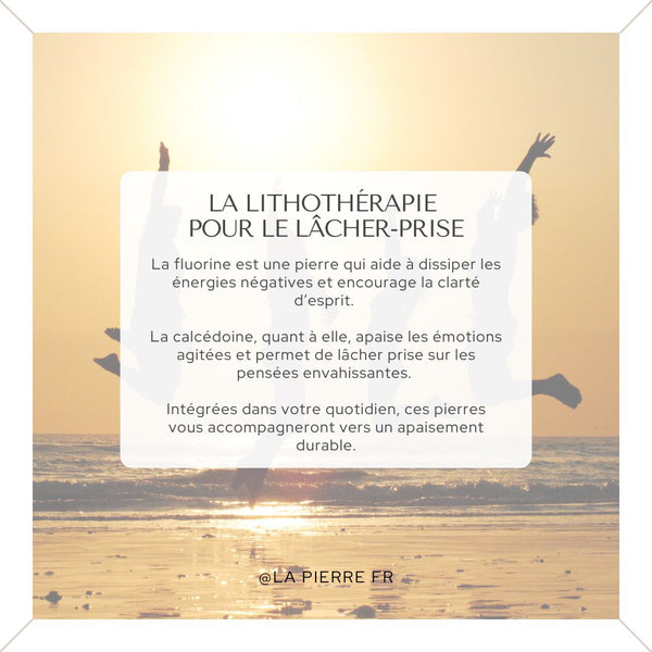 Carte présentant les pierres qui aident au lâcher-prise