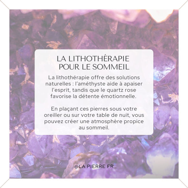 Carte montrant les pierres de lithothérapie pour favoriser le sommeil