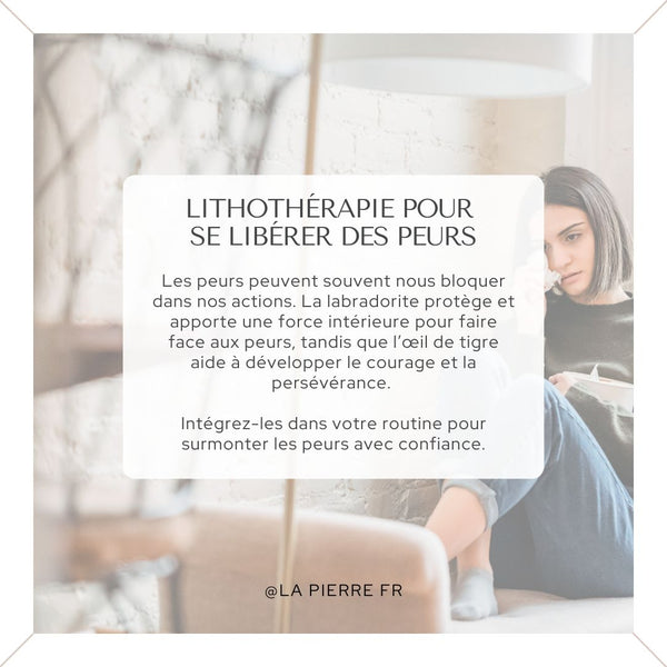 Carte montrant des pierres aidant à libérer les peurs.