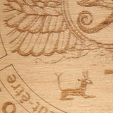 Planche Pendule Œil d'Horus, Bois Gravé, Alphabet et Chiffres