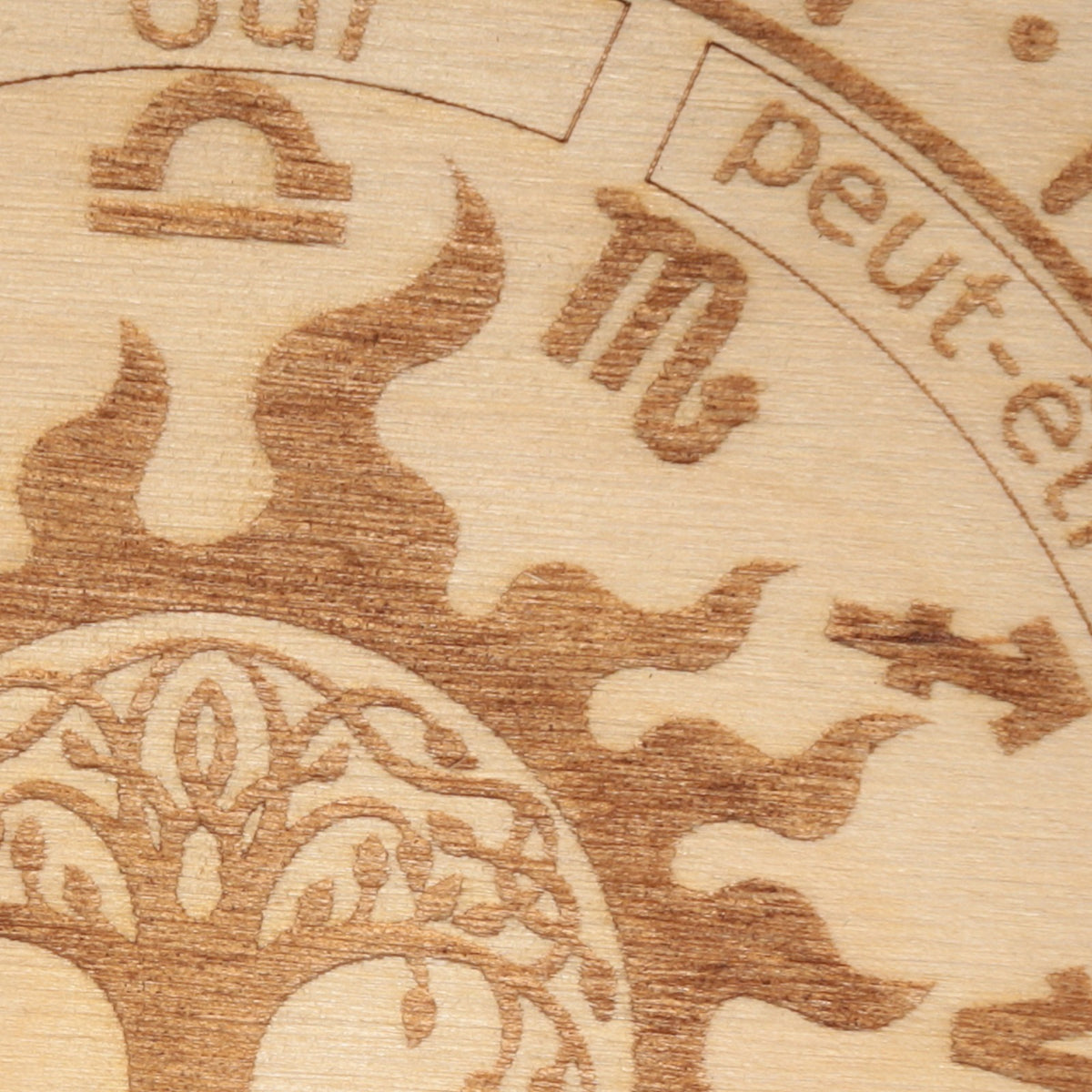 Planche pendule oui non : secteur peut-être, signes de la Balance et du Scorpion