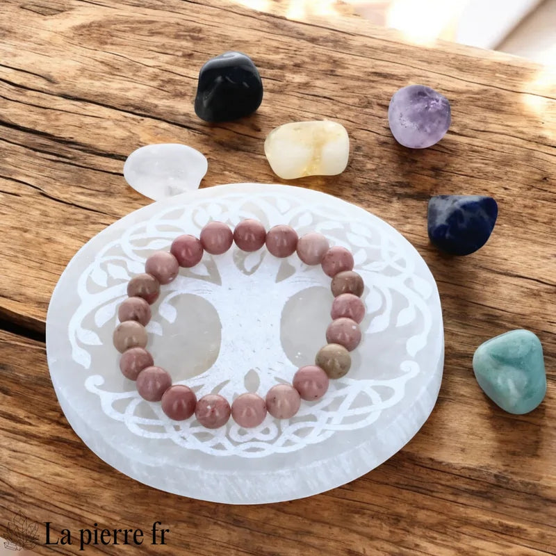 Plaque de rechargement en sélénite pour pierre et bracelet - Arbre de Vie Celtique 