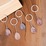 Porte-clés Agate Grise – Stabilité & Apaisement