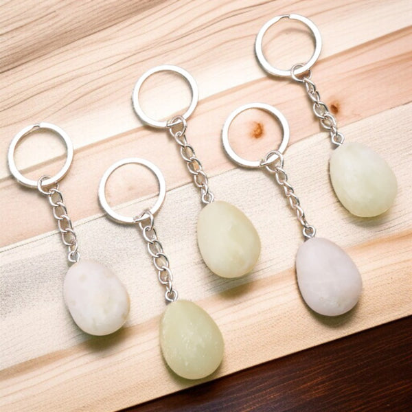 Porte-clés en pierre naturelle Jade Vert de Chine – lithothérapie