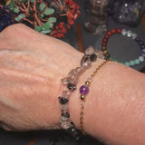 Bracelet en pierre Quartz Fumé