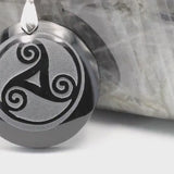 Pendentif Triskell en Obsidienne Noire — Pierre naturelle du Mexique