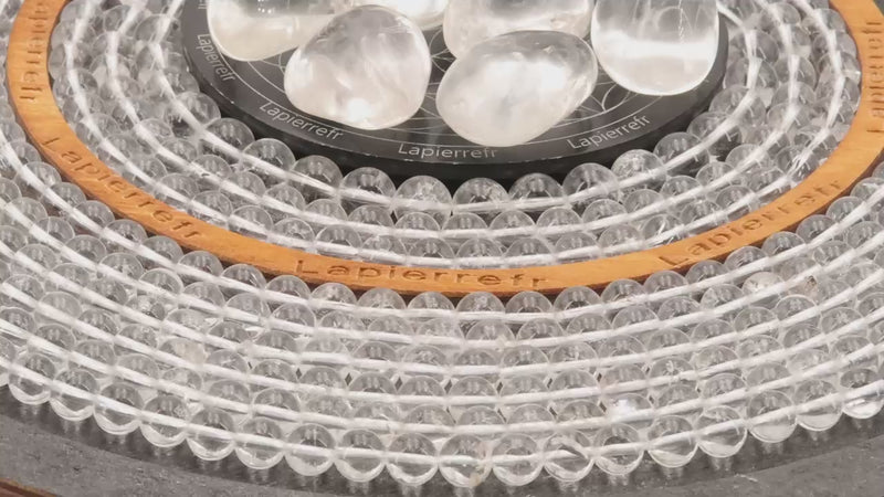 Perle pierre naturelle cristal de roche avec inclusions ronde en 4/6/8/10mm pour bracelet, collier et lithothérapie - La Pierre Fr
