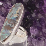 Bague Opale Boulder d'Australie en argent (Onde)