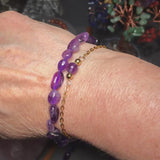 Bracelet Améthyste en pierre roulée