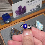 Bague Lapis-lazuli Vintage 10 Zircones (Étoile Royale)