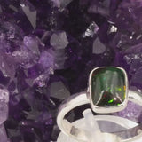 Bague Opale Noire d'Éthiopie en argent (Étincelle)