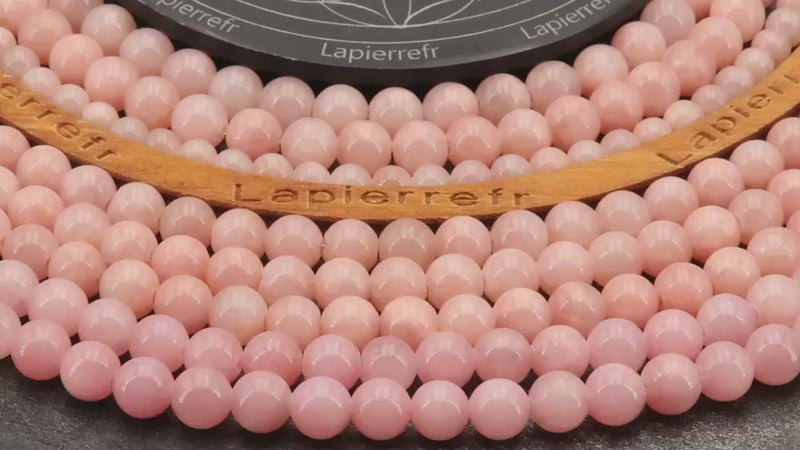 Perles Jade Rose en pierre naturelle ronde 4mm, 6mm, 8mm, 10mm - Qualité AA+ pour la création de bijoux et lithothérapie