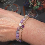 Bracelet Charoïte en pierre roulée