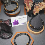 Bracelet Cuir Simple Rang & Perles Oeil de Tigre 8mm