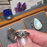 Bague Labradorite en Argent Rhodié (Mystériale)