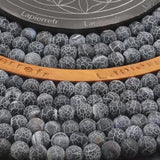 Perles Agate noire craquelée ronde en 4/6/8 mm pour la création de bijoux, Qualité AA+