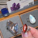Bague Ambre Argent Rhodié (Entrelacs Celtiques)