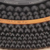 Perle pierre naturelle Onyx Noir ronde en 4/6/8/10mm pour bijoux et lithothérapie - La Pierre Fr 