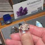 Bague Quartz Rose en argent rhodié (Nocturnia)