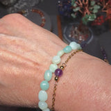 Bracelet Amazonite en pierre roulée