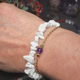 Bracelet pierre Howlite blanche