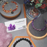 Bracelet 7 Chakras en pierre naturelle – perles boules 8 mm & Onyx noir
