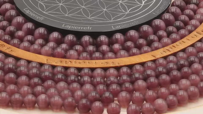 Perles Œil de Chat rouge en 6/8/10mm pour la création de bijoux