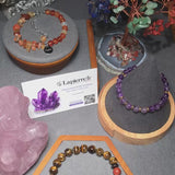 Bracelet 7 Chakras en pierre naturelle – perles boules 8 mm & Œil de Tigre