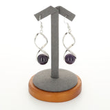Boucles d'oreilles spirale en Améthyste naturelle – Élégance et sérénité