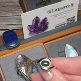 Bague Jade Vert en Argent Rhodié (Gaïa)