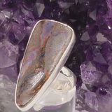 Bague Opale Boulder d'Australie en argent (Lagon)