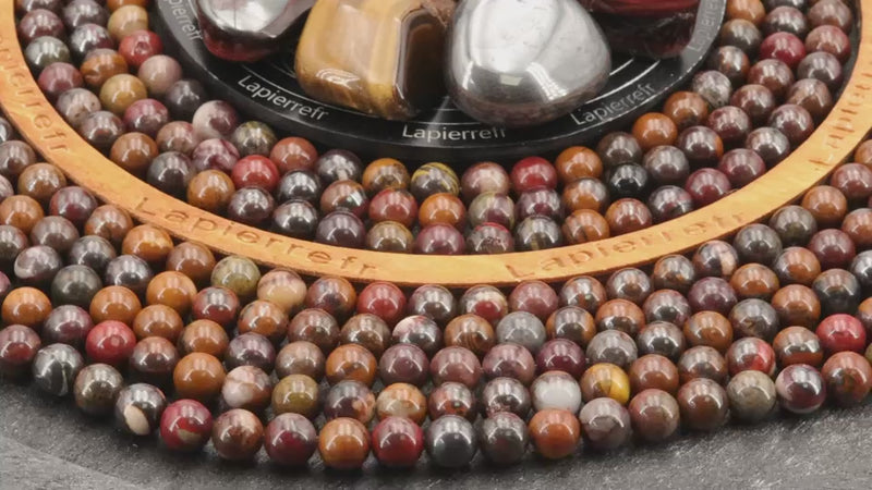 perle pierre naturelle œil de fer ronde en 4/6/8/10mm pour crêtions de bracelet et lithothérapie - La pierre Fr 