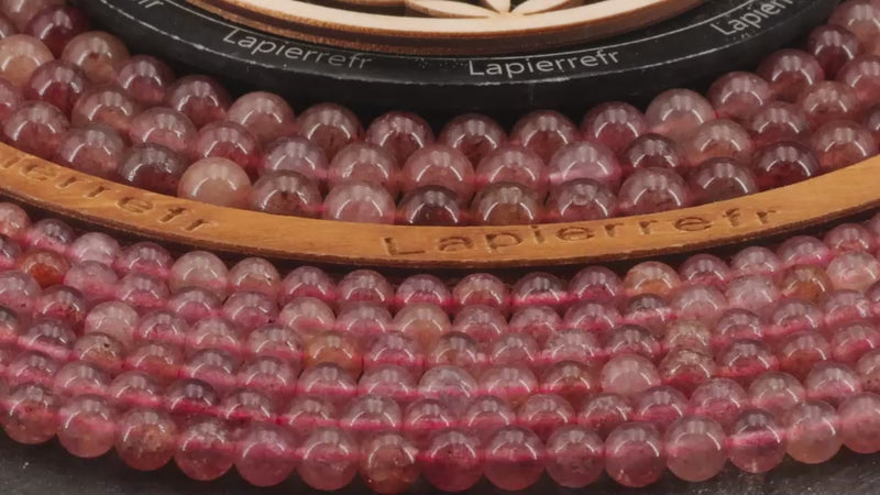 Perle pierre naturelle Quartz Rose ronde en 4/6/8/mm - La Pierre Fr