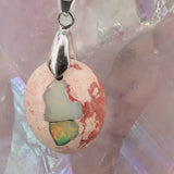 Pendentif Opale Multicolore du Mexique (Prisme)