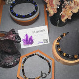 Bracelet homme en pierre fine Œil de Tigre & Onyx noir
