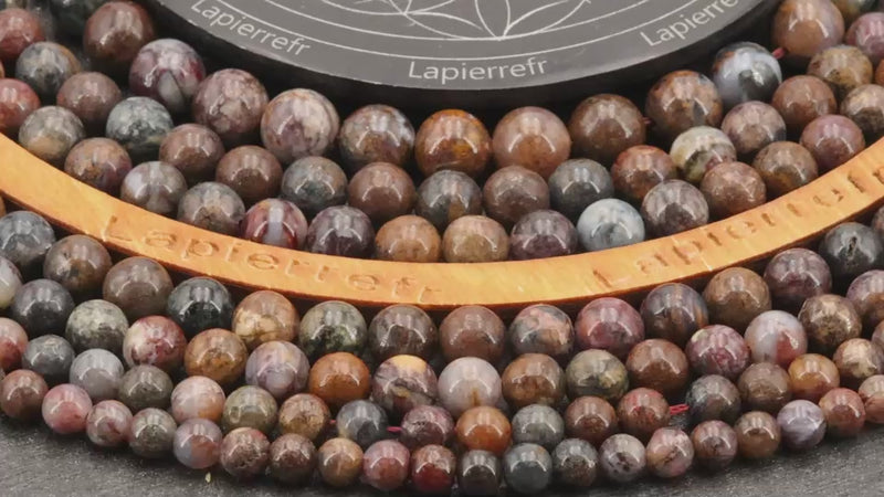 Perles Piétersite en pierre naturelle ronde 6/8/10 mm de Qualité AAA, pour la création de bijoux et lithothérapie