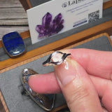 Bague en Quartz rose (Nid de Rosée) — Argent 925 rhodié