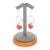 Boucles d’oreilles spirale en Cornaline naturelle
