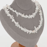 Collier ras de cou 42cm et sautoir 90cm en Cristal de Roche (Pure Lumière).