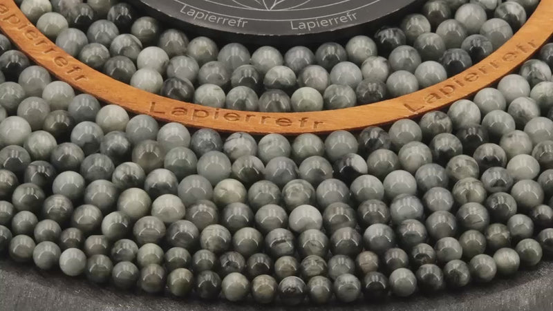 Perles Chrysobéryl " Œil d'aigle "en pierre naturelle ronde 6mm, 8mm - Qualité AAA pour la création de bijoux et lithothérapie