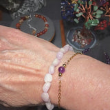 Bracelet Kunzite en pierre roulée