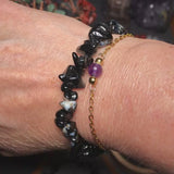 Bracelet en pierre Onyx noir